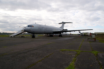 Fototapeta na wymiar 1967 Vickers VC10 aerial tanker and aircraft refueler RAF Newquay Cornwall England UK