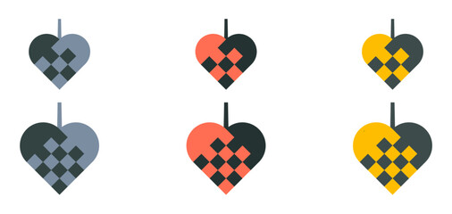 Colorful christmas hearts / julehjerter, Vector	
