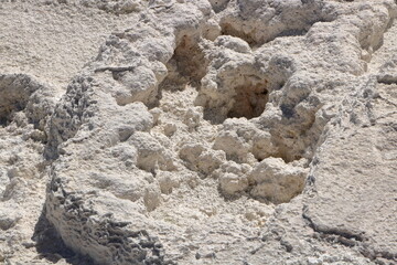 Tufa at Mammoth Hot Springs, Yellowstone National Park, Wyoming