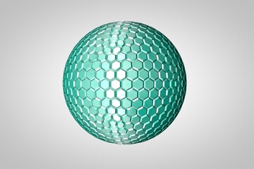 Compound eye 3D illustration, insect eyes