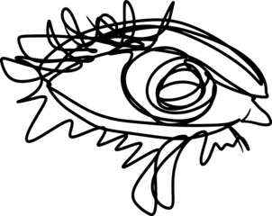 One line-art with an eye