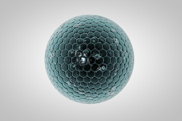 Compound eye 3D illustration, insect eyes