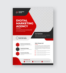 Digital business marketing social media banner or flyer design template