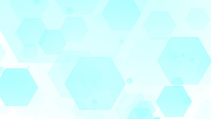 Obraz na płótnie Canvas Abstract hexagon cross geometric white blue pattern medical background.