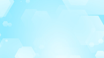 Abstract hexagon cross geometric white blue pattern medical background.