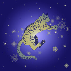 tiger on the moon