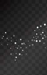 Gray Confetti Vector Transparent Background.