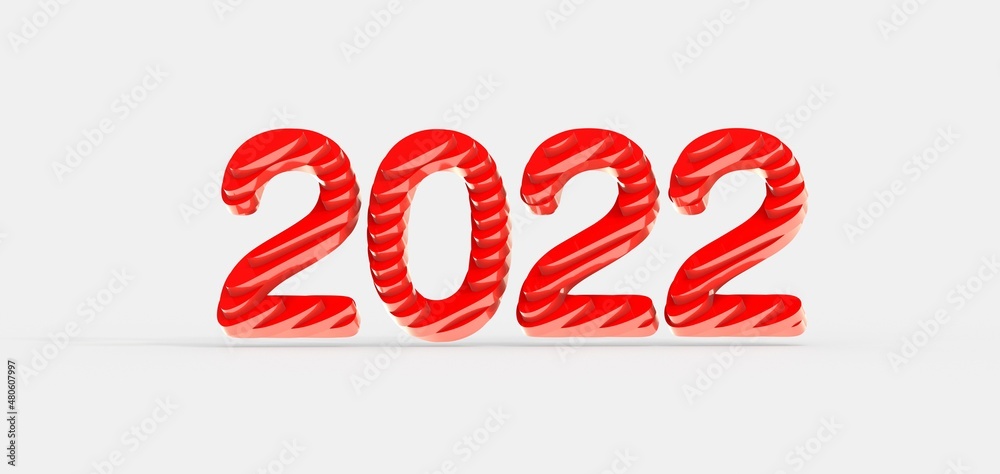 Poster typography design of 2022 with welcome 2022 concept design.