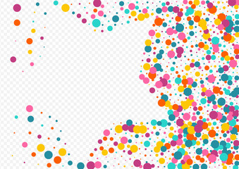 Rainbow Dot Top Vector Transparent Background.