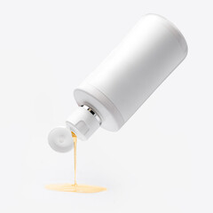 White plastic bottles mockup set - packaging on white background