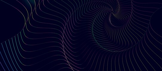 rendering abstract background with holographic twisted shapes