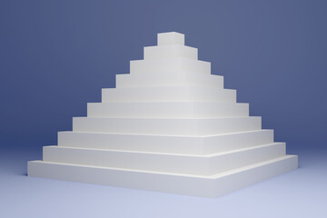 Abstract picture. It's not an easy climb. A steep path to the pinnacle of success. 3D render.
