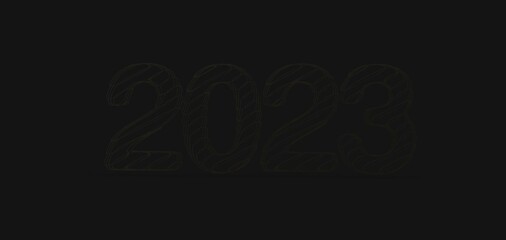 2023 New year change, turn.