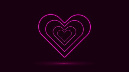 Pink neon lovr heart