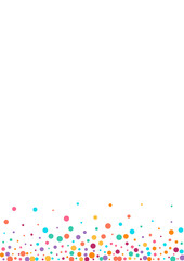 Multicolored Round Carnival Vector White