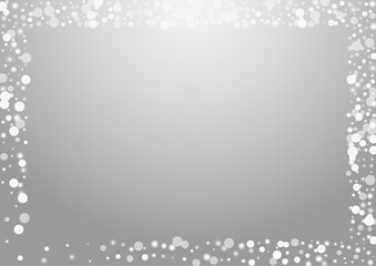 Fototapeta premium White Flake Vector Grey Background. Grey Shine