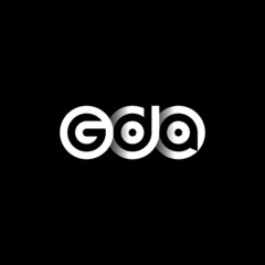 GDA Letter Initial Logo Design Template Vector Illustration