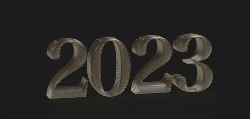 2023 New year change, turn.