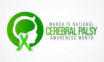 National Cerebral Palsy awareness month is observed every year in March, CP is a group of disorders that affect a person's ability to move and maintain balance and posture. Vector illustration