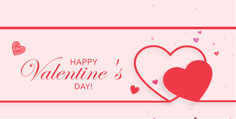 valentine day gretting card with hearts