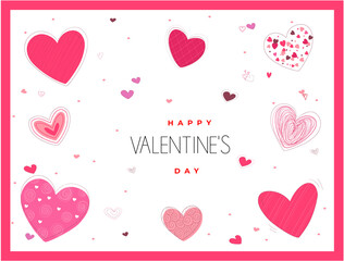 simple happy valentines day celebration gretting card  background design