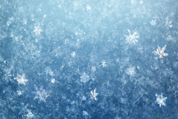 Snow in winter close-up. Macro image of snowflakes, winter background. Nice background on the theme...