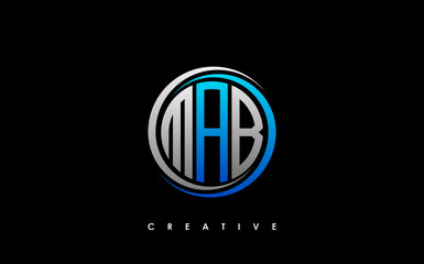 MAB Letter Initial Logo Design Template Vector Illustration