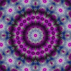 3d effect - abstract pink blue white polygonal fractal pattern