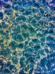 blue water surface close up