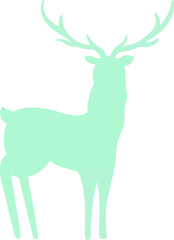 illustration of Christmas deer