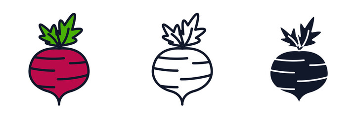 beetroot vegetable icon symbol template for graphic and web design collection logo vector illustration