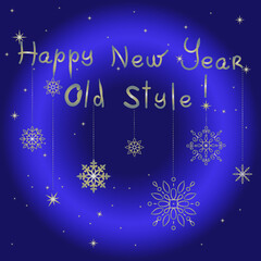 christmas card with snowflakes