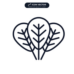 Spinach leaves vegetable icon symbol template for graphic and web design collection logo vector illustration