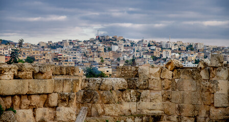 Roman ruins in Jordan city of Jerash