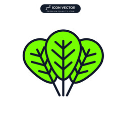 Spinach leaves vegetable icon symbol template for graphic and web design collection logo vector illustration