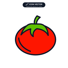 tomato vegetable icon symbol template for graphic and web design collection logo vector illustration
