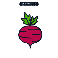 beetroot vegetable icon symbol template for graphic and web design collection logo vector illustration