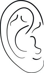 illustration of a human ear 