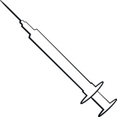 illustration of a syringe, isolated, tool, vector