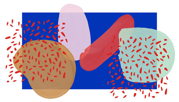 Set de elementos abstractos de colores vectorizados. Plantilla para logotipo, marca, dise&ntilde;o web, publicaci&oacute;n en redes sociales, banner, tarjeta de visita, invitaci&oacute;n, impresi&oacute;n, folleto o presentaci&oacute;n