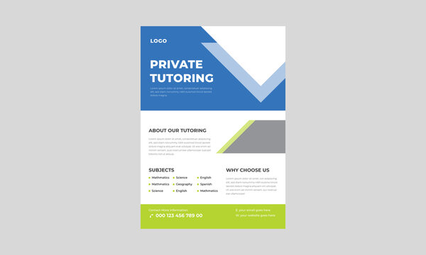 private tutoring flyer