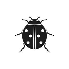 Ladybug icon. Vector. Flat design.