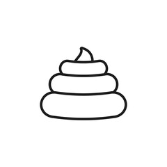 Poop icon. Vector. Line style. 