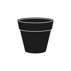 Flowerpot icon. Pot. Vector. Flat design.