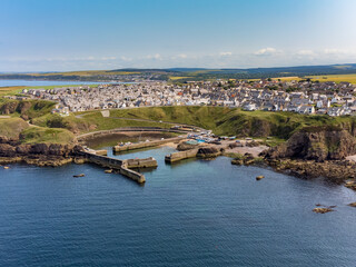 Historic Portknockie Harbour And Village