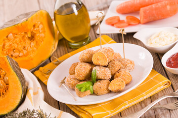 Pumpkin chicken meatballs. 