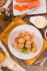 Pumpkin chicken meatballs. 