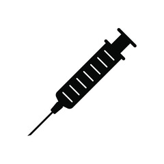 Syringe, injection icon vector, filled flat sign, solid pictogram isolated on white. Symbol, logo illustration. Pixel perfect.