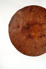 Kerala Christmas fruit or plum cake on white background, selective focus