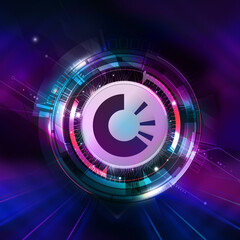 3D rendering sanbox cryptocurrency coin on colorful background, cryptocurrency concept